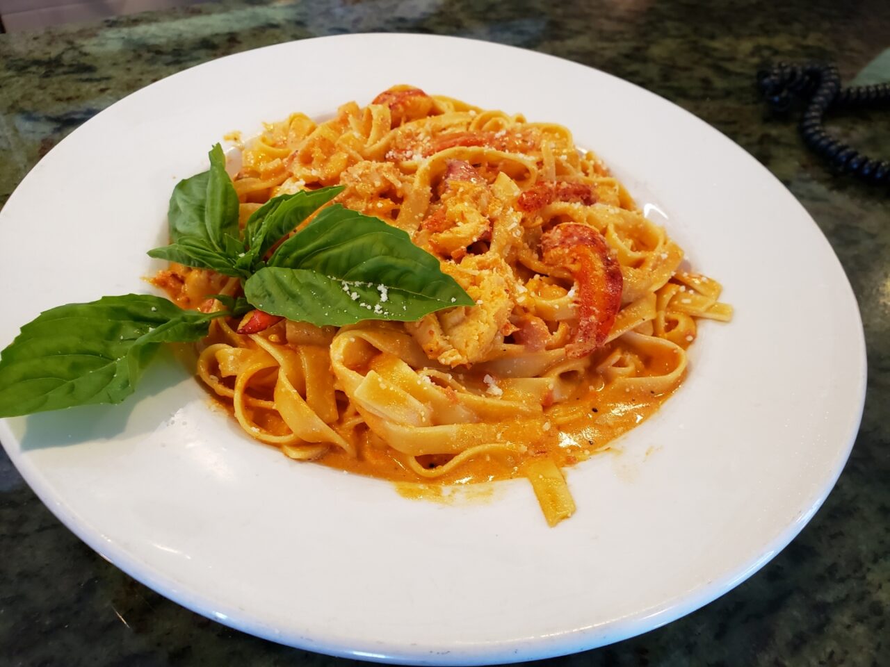 LOBSTER, SHRIMP AND SCALLOPS ALLA ROSA Uncle Tony's Pizza & Pasta